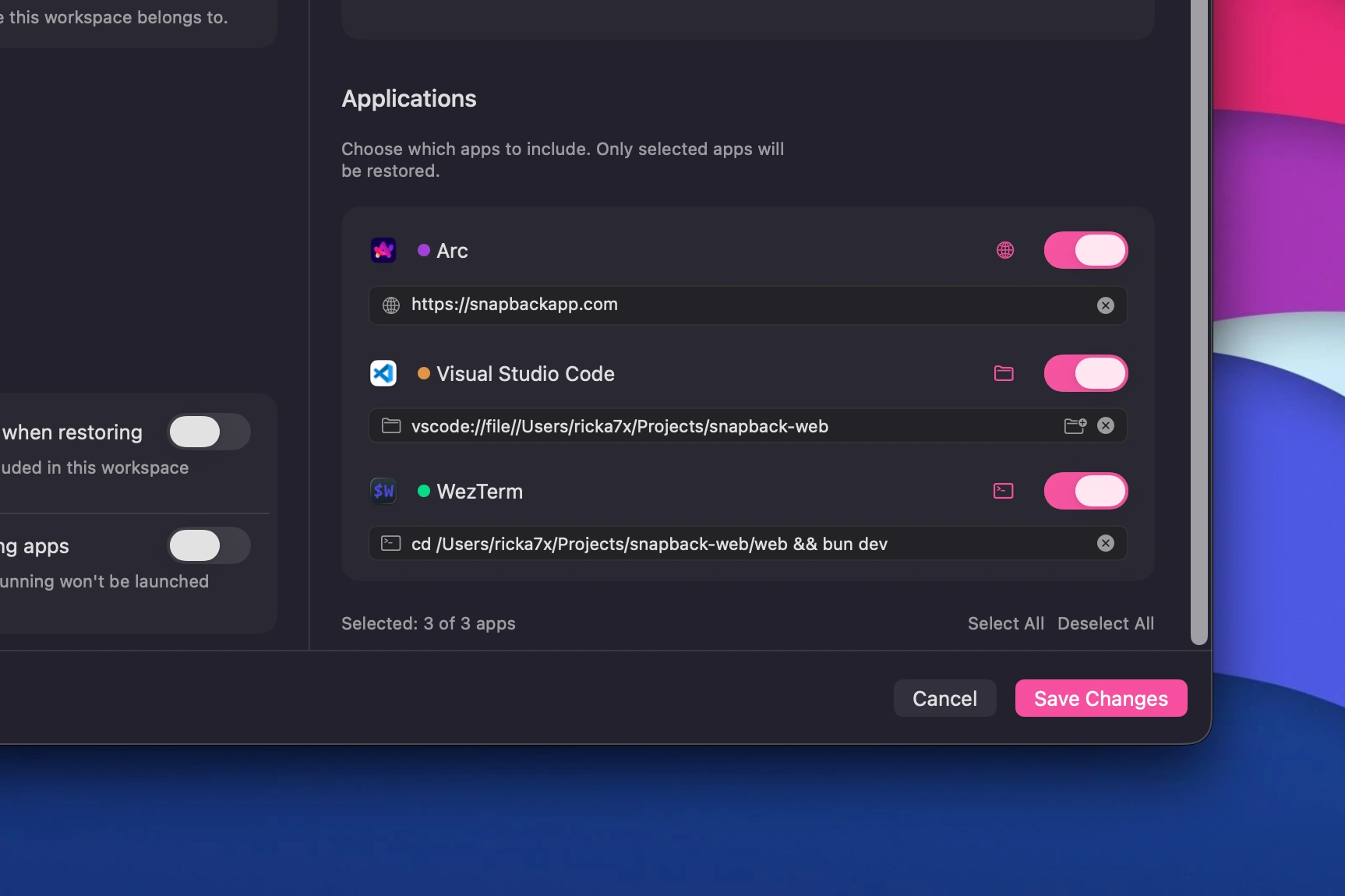 Deeplink configuration
